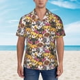 thumbnail image 4 of Balery Cute Cat Print Men's Hawaiian Shirts Short Sleeve Beach Shirt Relaxed Fit Vacation Button Down Shirts-Large, 4 of 9