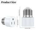 thumbnail image 3 of 1 Pack Light Socket to Plug Adapter, 3 Prong Light Socket Adapter, Light Bulb Outlet Socket Adapter, Easy Installation E26/E27 Bulb Socket Adapter for Garage Porch Basement, 3 of 9