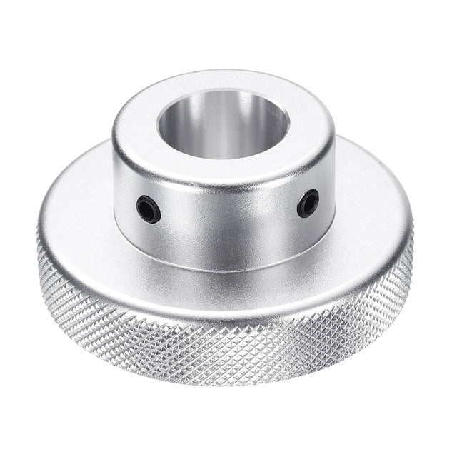 Uxcell Roue à Main en Alliage d'Aluminium 60mm OD 20mm Outil de Machine à Laver, Argent
