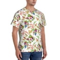 thumbnail image 2 of Bixox Men's Wild Exotic Birds And Flowers Printed Short Sleeve Skinny Athletic T-Shirt, 2 of 6