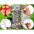 thumbnail image 5 of U-nitt 8.5 feet Natsu Rain Chain, Alternative Downspout for Gutter, Copper Plated Scalloped Natsu Full Length 8.5 ft 786/5570CP, 5 of 6