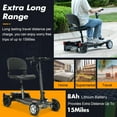 thumbnail image 5 of Folding Mobility Scooter Lightweight, Removable Battery, All Terrain Motorized Scooter with Seat, 15 Miles Range Powered Mobility Scooter, 5 of 10