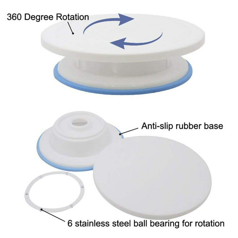 KBNIAN Cake Turntable Set 11” Rotating Cake Decorating Stand with