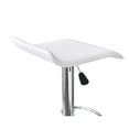 thumbnail image 4 of Homylin High Gloss ABS Seat Bar Stools Set of 2, Airlift Height Adjustable Swivel Chrome Base with Footres for Office, Bar, Pub, Kitchen Island, White, 4 of 6