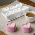 thumbnail image 4 of HEWANG 6 Cavity DIY Silicone Mousse Mold Round Chocolate Cake Molds Square Scented Candle Mould for Cake Cupcake Dessert Decorations, 4 of 8