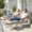 Beige, variant on RADIATA Patio Lounge Chair with Armrests & Patio Chair and Ottoman, Oversized Papasan Chair, Heavy Duty 400lbs, Outdoor Chair with Foot Rest, 2PCS,Beige