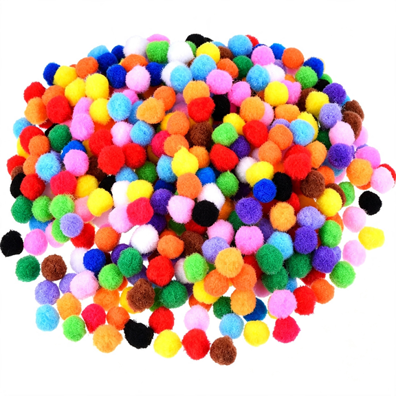 CYFW 500 Pcs 0.5 Inch Polypropylene Pompoms for Craft Making, Small Pom Poms Balls Art and Craft Diy Decorations Small Pom Poms (Multicolor)
