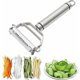 thumbnail image 1 of Pelador de verduras, pelador de patatas manual de acero inoxidable de doble filo para pelar frutas y verduras, 1 of 5