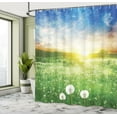 thumbnail image 5 of Ambesonne Spring Shower Curtain, Dandelion Flower Field, 69"Wx70"L, Lime Green Blue, 5 of 5