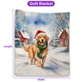 thumbnail image 5 of Hello Winter Golden Retriever Frosty Morning Walk Welcome Snowy Christmas Quilt Blanket Goldens Dog Lover Gifts Idea Cozy Comforter Throw Blanket - 02018, 5 of 5