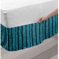 thumbnail image 2 of Nature Bed Skirt, Abstract Forest of Bare Tree Trunks with Irregular Spots, Elastic Bedskirt Dust Ruffle Wrap Around for Bedding Decor, 4 Sizes, Sea Blue Dark Blue Grey, by Ambesonne, 2 of 2