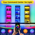 thumbnail image 3 of Casacomoda 4-Tier LED Display Cabinet, Gaming Glass Shelf Curio Cabinet with RGB Lights, Open Glass Corner Storage Shelf for Collectibles, Figures, Gaming Room & Living Room, Black, 3 of 8