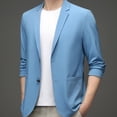 thumbnail image 4 of Suit Jacket Men Versatile for Wedding Anniversary Festivals Blue 2XL, 4 of 8