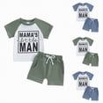 thumbnail image 4 of NOLDARES Toddler Baby Boy Summer Outfits Short Sleeve T Shirt Shorts Set Infant Clothes(Blue,3-6 Months), 4 of 4