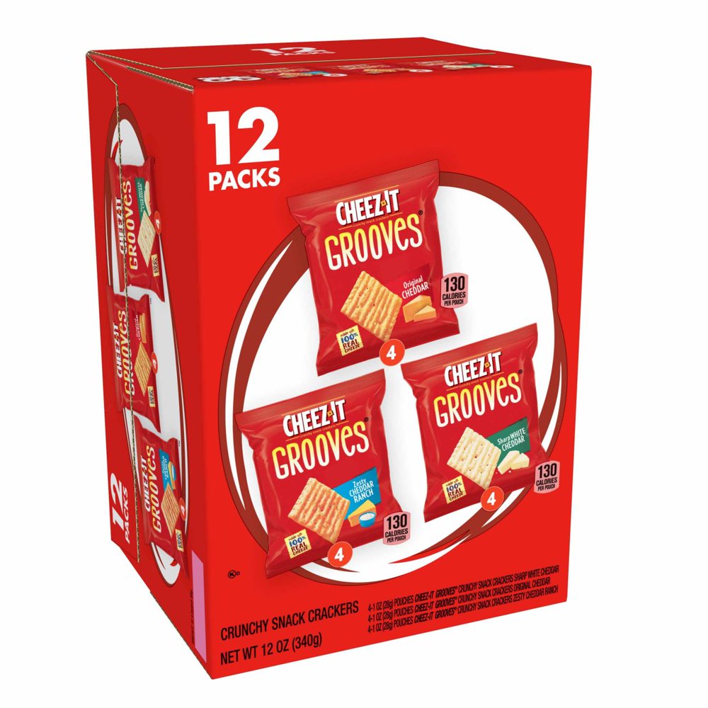 CheezIt, Crunchy Snack Crackers, Variety Pack, Variety Pack,12 Oz,12