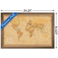thumbnail image 3 of Antique World Map 2024 Wall Poster, 14.725" x 22.375" Framed, 3 of 5