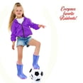 thumbnail image 3 of Puddle Play Toddler and Kids PVC Rain Boots with Easy On Handles - Boys and Girls Purple, Periwinkle and Pink - Size 7 Toddler, 3 of 7