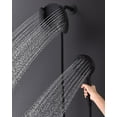 thumbnail image 2 of 2-in-1 Shower Head with Handheld Combo: 2.5GPM Rainfall & Handheld Shower Head Use Together or Alone, 9 Spray Settings Hand Held Shower Head with Hose, Black, 2 of 5