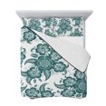 thumbnail image 7 of Teal Green Flower Twin XL Size Down Alternative Comforter, Lightweight Comforter Quilt Bedding Set with Pillow Shams Abstract Vintage Ethnic Floral All Seasons Bed Comforter Duvet Insert 68"x98", 7 of 7