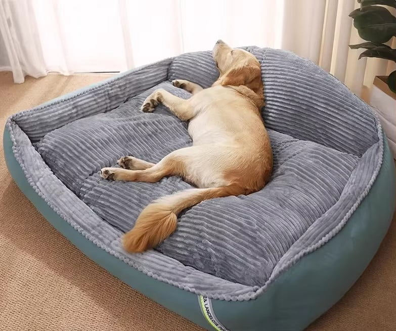 Dog Bed for Large Medium Small Dogs, Rectangle Washable Sleeping Puppy Bed, Orthopedic Pet Sofa Bed,  Anti-Slip Bottom with Multiple Size