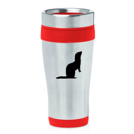 

16oz Insulated Stainless Steel Travel Mug Ferret (Red)