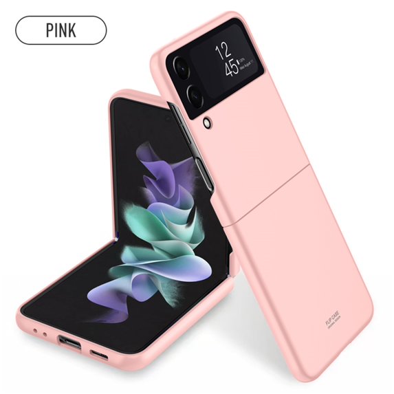 SaniMore Case for Samsung Galaxy Z Flip 3 6.7" 2021, Rugged Frosted PC Backplane Anti-shock Anti-drop Anti-greasy 360° Full Protective Slim Lightweight Case for Samsung Galaxy Z Flip 3 6.7", Rosegold