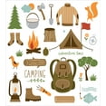 thumbnail image 3 of Adventure Queen Size Duvet Cover Set, Camping Equipment Sleeping Bag Boots Campfire Shovel Hatchet Log Artwork Print, Decorative 3 Piece Bedding Set with 2 Pillow Shams, Multicolor, by Ambesonne, 3 of 3