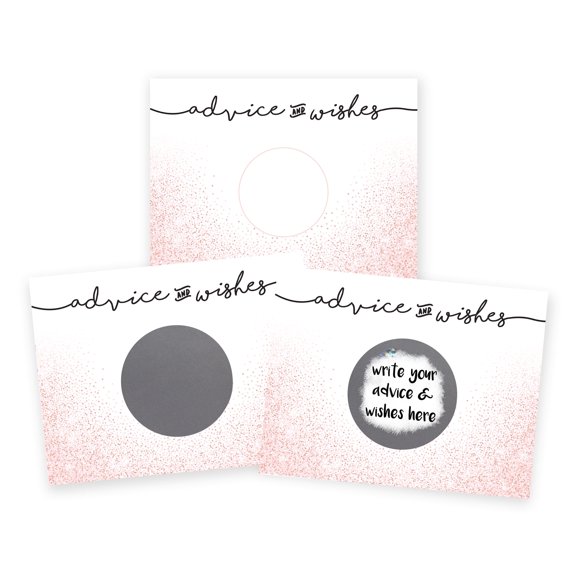 My Scratch Offs Pink Dots "Advice and Wishes" DIY Scratch-off Note Cards & Stickers, 20 Pack