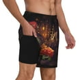 thumbnail image 3 of Haiem Butterfly Sitting On A Flower Men'S Quick-Dry Swim Trunks: Comfortable Beach Shorts With Mesh Lining And Pockets - Ideal For Swimming And Sunbathing Medium, 3 of 9