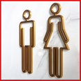 thumbnail image 4 of Letrero para puerta de baño Sunnimix para hombres y mujeres Plástico ABS, 4 of 8