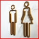 thumbnail image 4 of Letrero para puerta de baño Sunnimix para hombres y mujeres Plástico ABS, 4 of 8