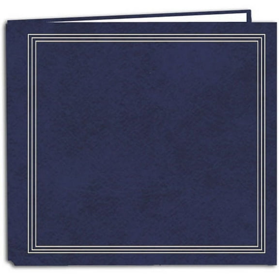 Pioneer Photo Albums Traditional Scrapbook 11.5" x 11.7" Navy Blue Photo Album, Holds 50