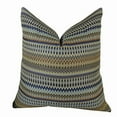 thumbnail image 1 of Plutus Zig Along Indigo Handmade Pillow, (Double sided 16" x 16"), 1 of 2