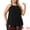 Black, variant on DARING DIVA Women's Plus Sparkling Flowy Cami Shirt Blouse 1X Black