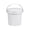 White, variant on OIUR Round Plastic Bucket with Comfortable Grip Handle, Stackable Multipurpose Container, Liquid Storage Bucket for Home Garden