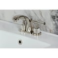 thumbnail image 2 of Kingston Brass KS4946KNL Convergent Two-Handle 3-Hole Deck Mount Widespread Bathroom Faucet with Knurled Handle and Brass Pop-Up in Polished Nickel, 2 of 8