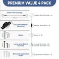 thumbnail image 5 of Furniture Anchors for Baby Proofing, Anti Tip Leaning Mirror Wall Anchors 4Packs 800lbs Furniture Straps Mirror Anchor Kit for Large Floor Mirror Dresser Bookshelf Cabinet Safety Bunk Bed Wall Anchor, 5 of 7