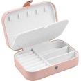 thumbnail image 1 of nipocaio Jewelry Box Organizer, Leatherette Travel Jewelry Storage Case Jewelry Gift, 1 of 5