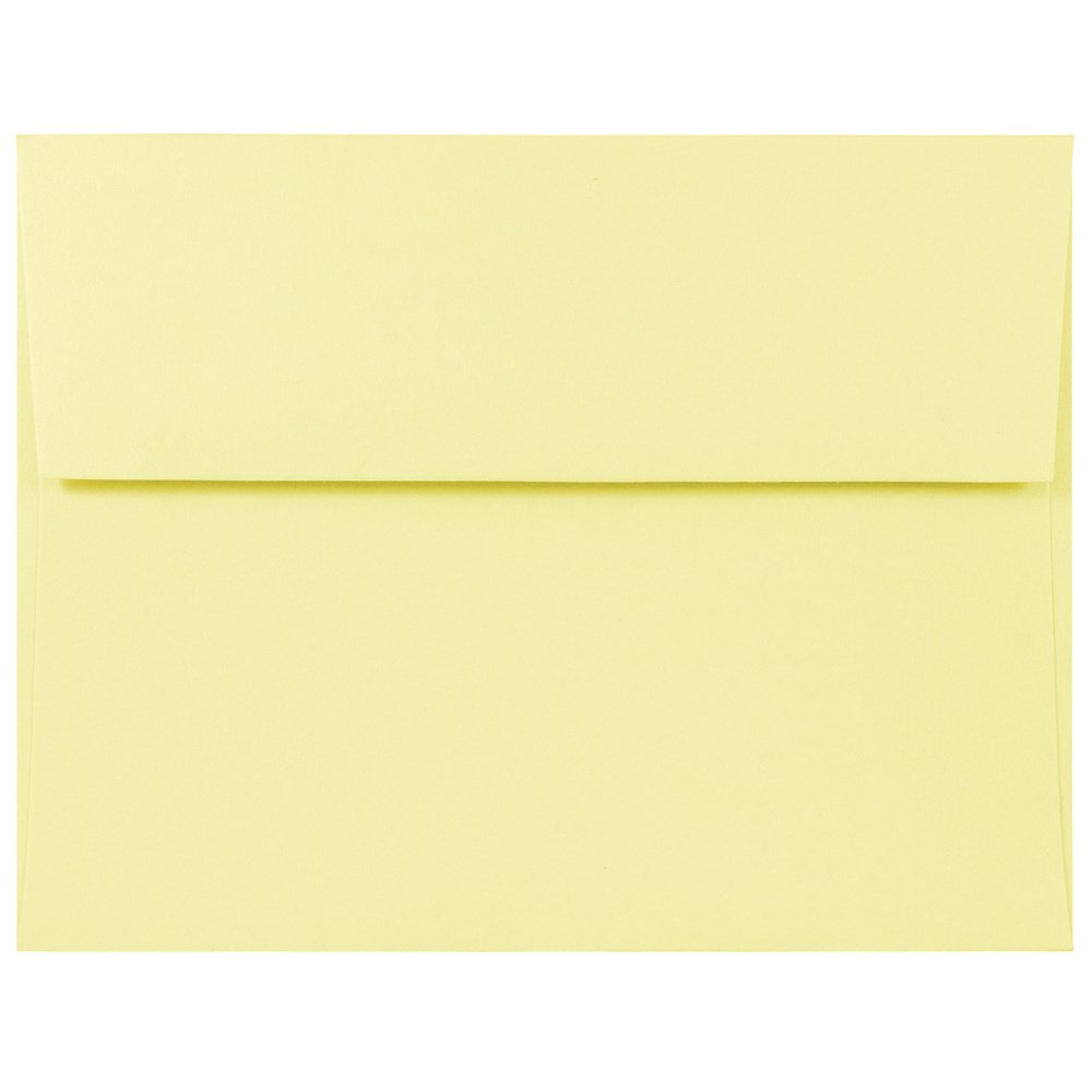 JAM A6 Envelopes, 4.8 x 6.5, Light Yellow, 25/Pack