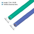 thumbnail image 2 of 14 Gauge Silicone Wire 14AWG Stranded Wire Tinned Copper Wire High Temp Wire Spool Blue/Green 7.5m/24.6ft 2pcs, 2 of 6