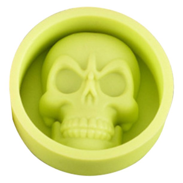 Sywqhk Molde de pastel de calavera Decoración de Halloween Jabón Bandeja para hornear Utensilios de cocina para hornear (Verde) Sywqhk Para estrenar