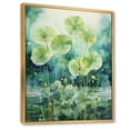 thumbnail image 2 of Designart "Green Dandelion composition II" Floral Floater Framed Canvas Art Print, 2 of 7