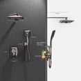 thumbnail image 3 of AUKTOPT Oil Rubber Bronze Bathroom Shower Faucet Set Mixing Valve and Trim Kit, Complete Shower System with Rough-in Valve, 3 of 5