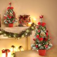 thumbnail image 3 of Jripae Tabletop Christmas Tree,16 inch Mini Artificial Pre-lit Christmas Tree with Battery Powered LED String Lights Christmas Decorations Indoor Xmas Office Home Decor, 3 of 8