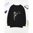 thumbnail image 3 of Sweat-shirt Décontracté à Col Rond à Manches Longues Imprimé à Rayures et Mollet T-shirts, 3 of 3