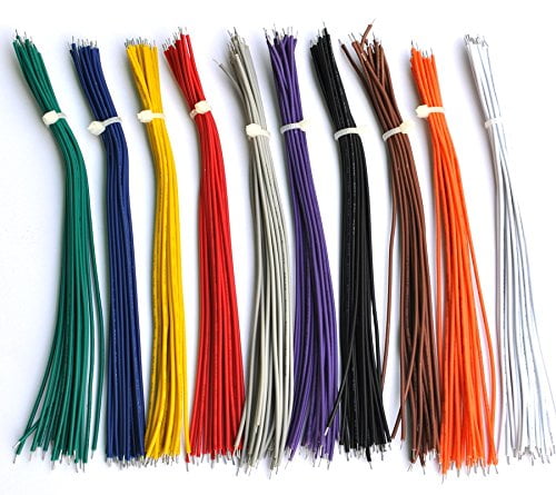 . 6 pulg. 150 mm 200pcs ELECTRONICS-SALON 10 colores UL-1007 26 AWG cables Kit