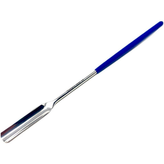 Scientific Labwares Stainless Steel Micro Lab Scoop Half Rounded Spoon Spatula Sampler with Vinyl Handle (6.5")