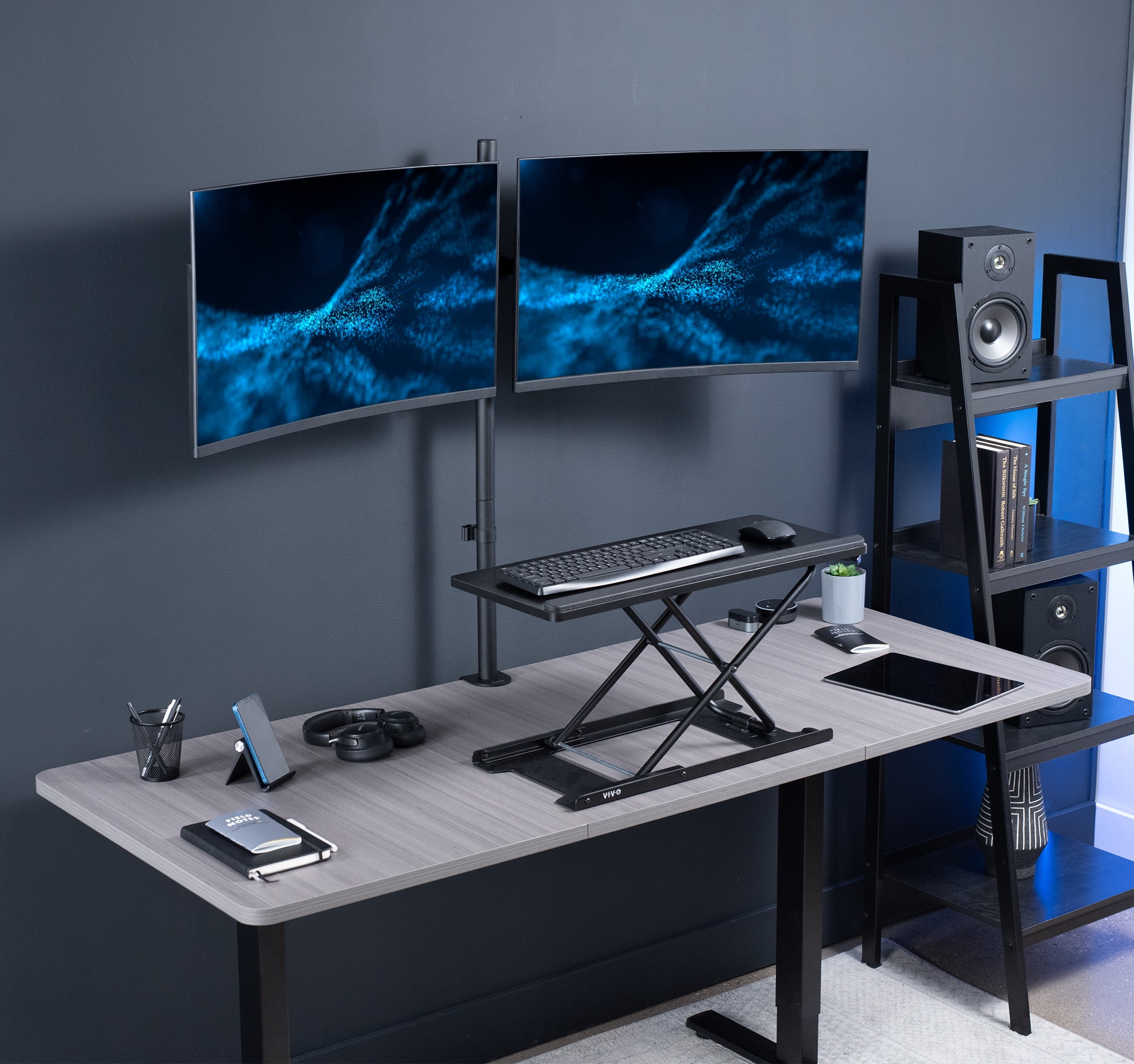 VIVO Extra Tall Telescoping Dual 27" to 38" Ultrawide Monitor Desk Mount Stand