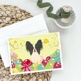 thumbnail image 2 of Easter Eggs Papillon Black White Greeting Cards and Envelopes Pack of 8, 2 of 2