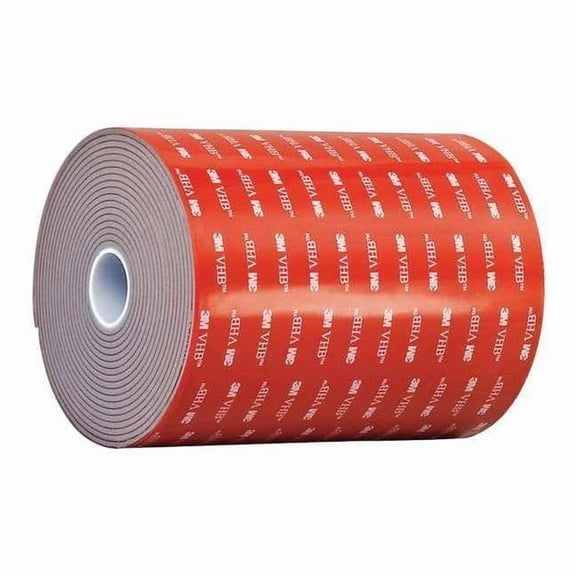 Double-Sided Foam Tape, 6 in W, 5 yd L, 3/32 in, Acrylic Foam, Double-Sided 4991